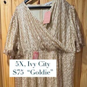 NWT Ivy City Co Goldie Midi Dress Size 5X